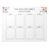 Bloemen - Weekplanner Custom Notitieblok (Voorkant)