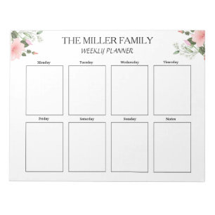 Bloemen - Weekplanner Custom Notitieblok