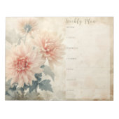  Bloemen Weekplanner Stationery Notitieblok (Voorkant)