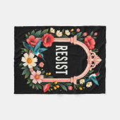Bloemen weerstaan Trump _1 Fleece Deken (Voorkant (Horizontaal))