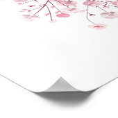 Bloemen welkom bij de doop poster (Hoek)