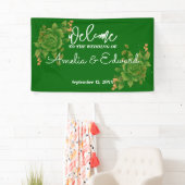 Bloemen Welkom Bruiloft Spandoek (Insitu)