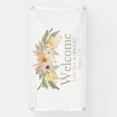 Bloemen Welkom Trouwbanner Spandoek (Verticaal)