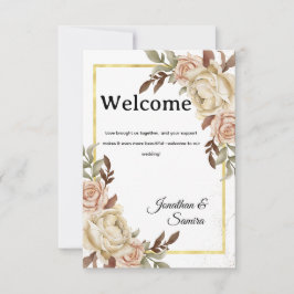 Bloemen Welkomstkaart Kaart
