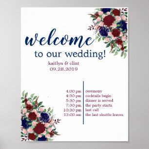 Bloemen Welkomstposter Poster