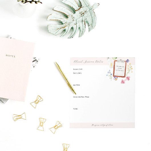 Bloemen Wellness Voortgangs Tracker | Clientnotiti Notitieblok