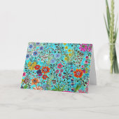 Bloemen Wenskaart gedrukt van Original Artwork Kaart (Voorkant)