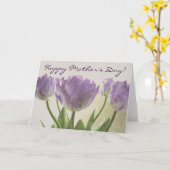 Bloemen wenskaart voor Moederdag | tulpen Kaart (Gele Bloem)