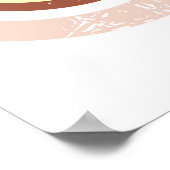 Bloemen wervelen met rode bloemen en kolibrie poster (Hoek)