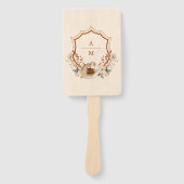 Bloemen Western Cowboys Bruiloft Handwaaier (Voorkant)