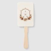 Bloemen Western Cowboys Bruiloft Handwaaier (Voorkant)