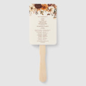 Bloemen Western Cowboys Bruiloft Handwaaier (Achterkant)