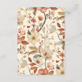 Bloemen Western Cowboys Bruiloft Informatiekaartje (Achterkant)