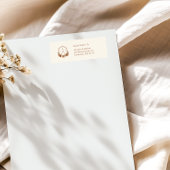 Bloemen Western Crest Monogram Bruiloft Etiket