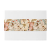 Bloemen Western Crest Monogram Bruiloft Uitnodigingen Wikkel (Achterkant Voorbeeld)