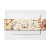 Bloemen Western Crest Monogram Bruiloft Uitnodigingen Wikkel (Voorkant Voorbeeld)