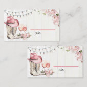 Bloemen Western laarzen en bubbels Plaatskaartje (Voorkant / Achterkant)