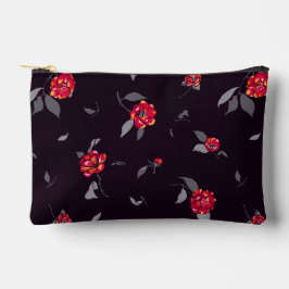 Bloemen Whisper Rood Zwart Print Cut Naaien Klein Etui