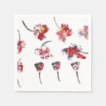 Bloemen Whispers -Abstracte Acryl Hibiscus & Roos