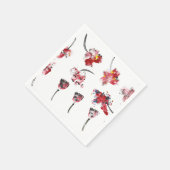 Bloemen Whispers -Abstracte Acryl Hibiscus & Roos Servet (Hoek)