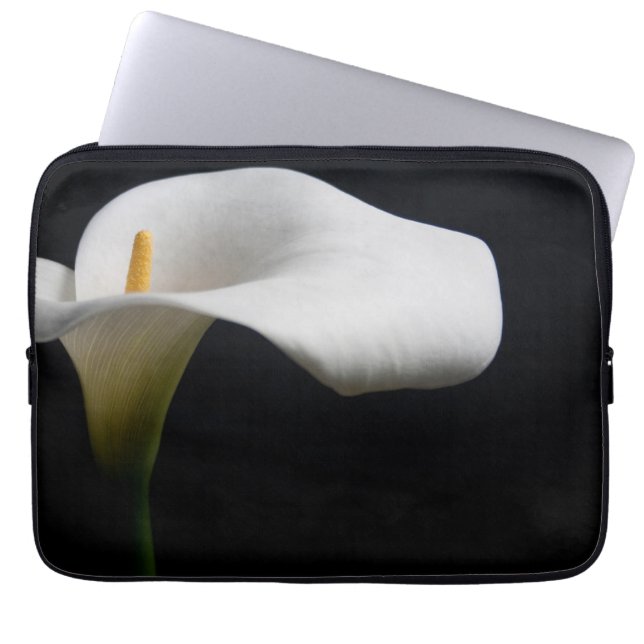 Bloemen | White Calla Lily Laptop Sleeve (Voorkant)