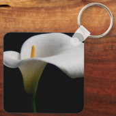 Bloemen | White Calla Lily Sleutelhanger (Achterkant)