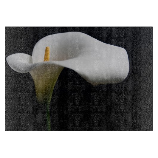 Bloemen | White Calla Lily Snijplank (Voorkant)