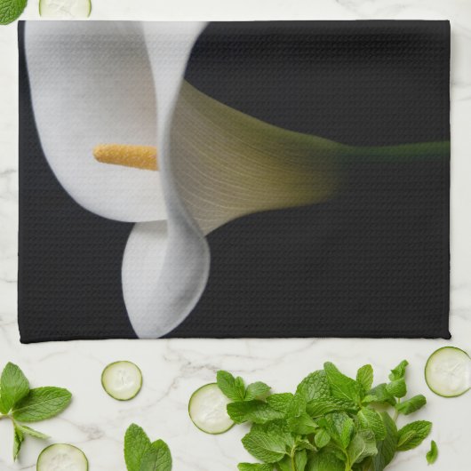 Bloemen | White Calla Lily Theedoek (Gevouwen)
