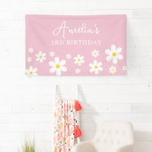 Bloemen White Daisy Party Welkom Banner (Insitu)