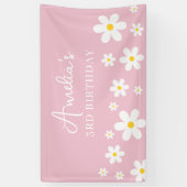 Bloemen White Daisy Party Welkom Banner (Verticaal)