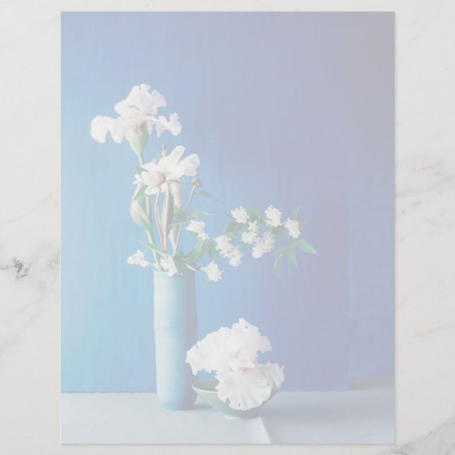 Bloemen | White Iris in Vase (Voorkant)