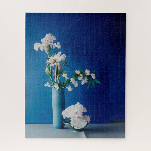 Bloemen | White Iris in Vase Legpuzzel (Verticaal)