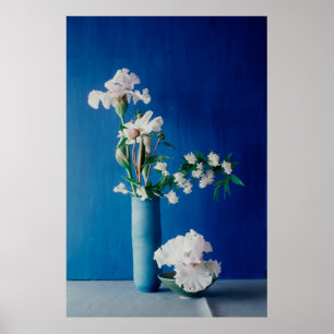 Bloemen   White Iris in Vase Poster