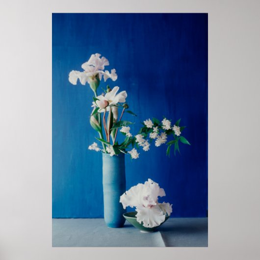 Bloemen | White Iris in Vase Poster (Voorkant)