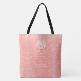 Bloemen Wiccan All-Over Gedrukt Tote Bag