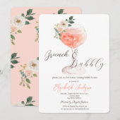 Bloemen Wijn Brunch & Mousserende wijn Kaart (Voorkant / Achterkant)