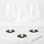 Bloemen Wijnglaslabel (Set)