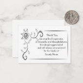 Bloemen Wijnstokken Dank u kaarten Notitiekaartje (Voorkant / Achterkant in situ)