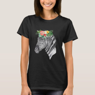 Bloemen Wild Zebra Head Animal Spirit Costume Wild T-shirt