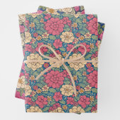  Bloemen Wildbloem Botanisch Patroon Inpakpapier Vel (In situ)