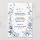 Bloemen Wildbloem Elegant Zomer Blauw Wit Detail Informatiekaartje (Voorkant)