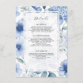 Bloemen Wildbloem Elegant Zomer Blauw Wit Detail Informatiekaartje (Voorkant)