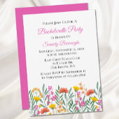 Bloemen Wildbloem Waterverf Bachelorette Party Kaart