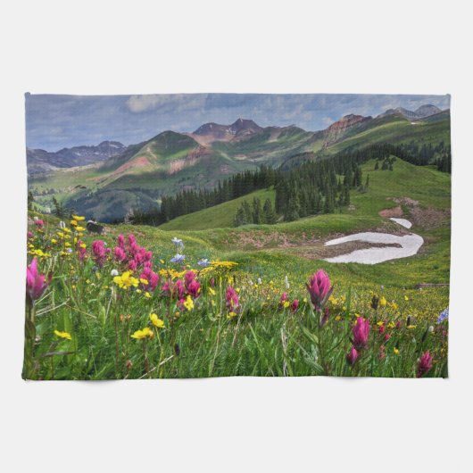 Bloemen | Wildbloemen Durango, Colorado Theedoek (Horizontaal)