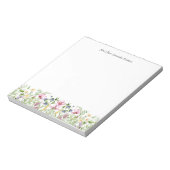 Bloemen Wildbloemen Gepersonaliseerde naam & beric Notitieblok (Linkerzijde)