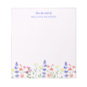 Bloemen Wildbloemen grens van het bureau van de na Notitieblok (Voorkant)