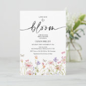 Bloemen Wildbloemen Liefde is in Bloom Vrijgezelle Kaart (Staand voorkant)