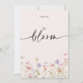 Bloemen Wildbloemen Liefde is in Bloom Vrijgezelle Kaart (Achterkant)