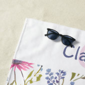  Bloemen Wildbloemen Patroon Monogram Strandlaken (In situ)