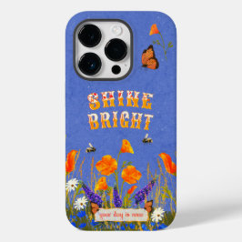 Bloemen Wildbloemen Poppies Vlinders Inspiratie Case-Mate iPhone 14 Pro Hoesje